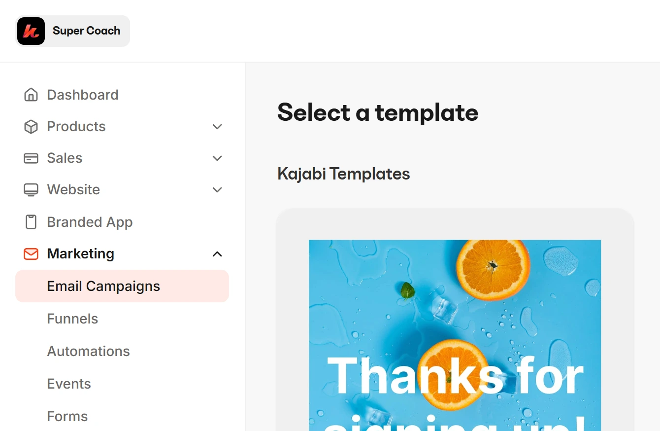 Kajabi dashboard built by Vlad Kutepov